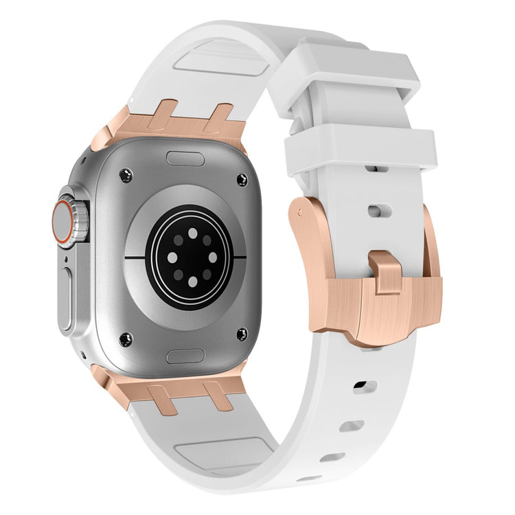 Rigtigt Sejt Silikone Universal Rem passer til Apple Smartwatch - Hvid#serie_11