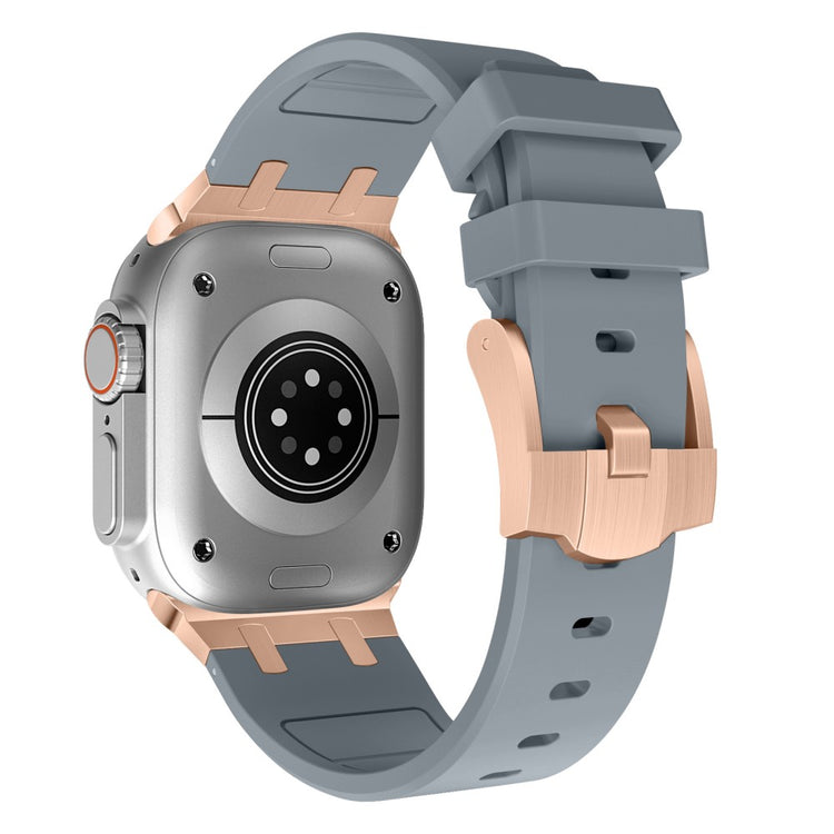 Rigtigt Sejt Silikone Universal Rem passer til Apple Smartwatch - Sølv#serie_14