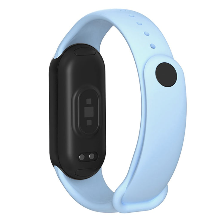 Rigtigt Flot Silikone Rem passer til Xiaomi Smart Band 8 - Blå#serie_6