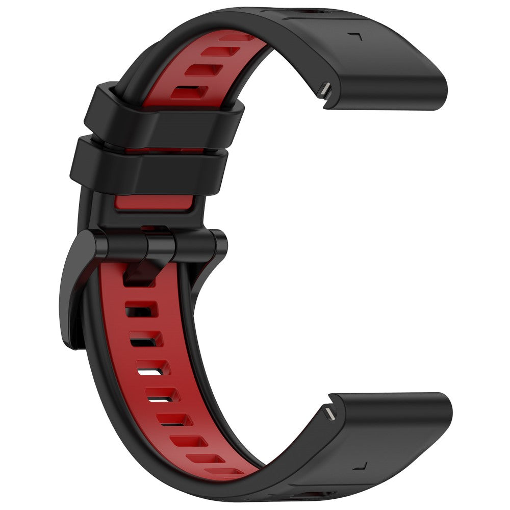 Rigtigt Sejt Silikone Universal Rem passer til Garmin Smartwatch - Rød#serie_4
