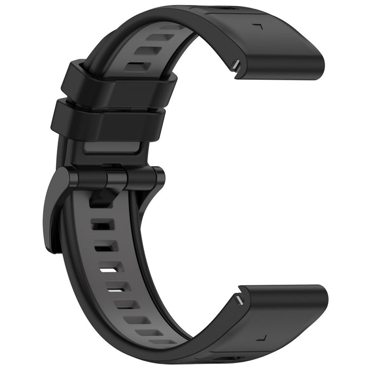 Rigtigt Sejt Silikone Universal Rem passer til Garmin Smartwatch - Sølv#serie_5