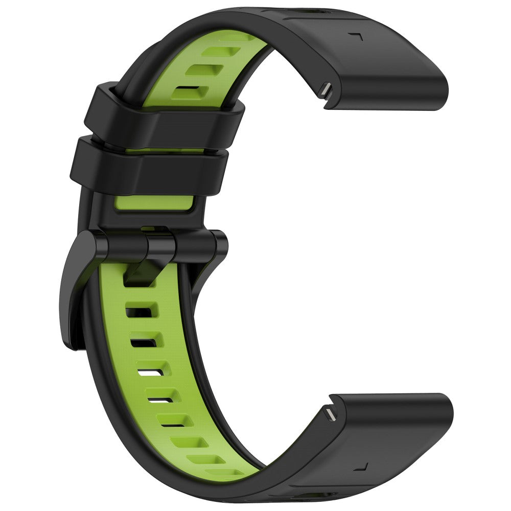 Rigtigt Sejt Silikone Universal Rem passer til Garmin Smartwatch - Grøn#serie_7