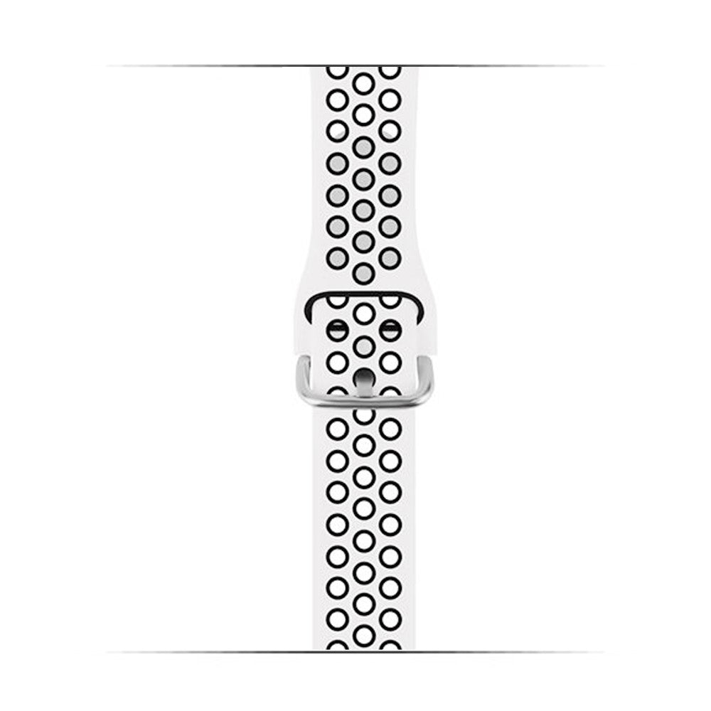 Rigtigt Sejt Silikone Universal Rem passer til Apple Smartwatch - Hvid#serie_1
