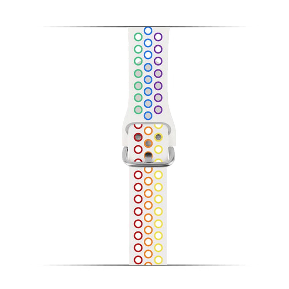Rigtigt Sejt Silikone Universal Rem passer til Apple Smartwatch - Flerfarvet#serie_2