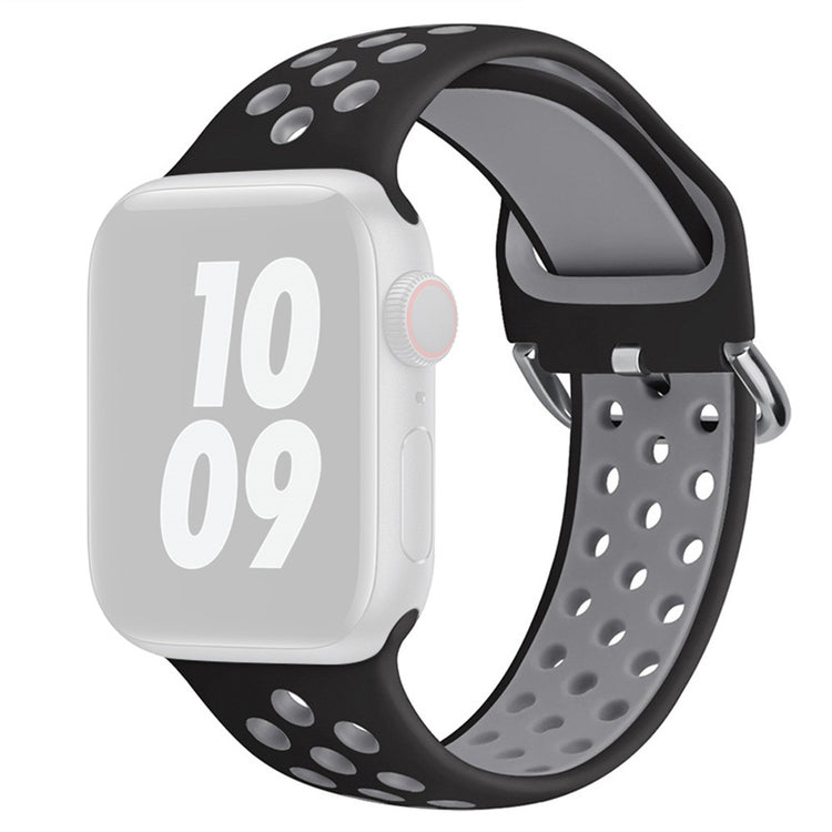 Rigtigt Sejt Silikone Universal Rem passer til Apple Smartwatch - Sølv#serie_9