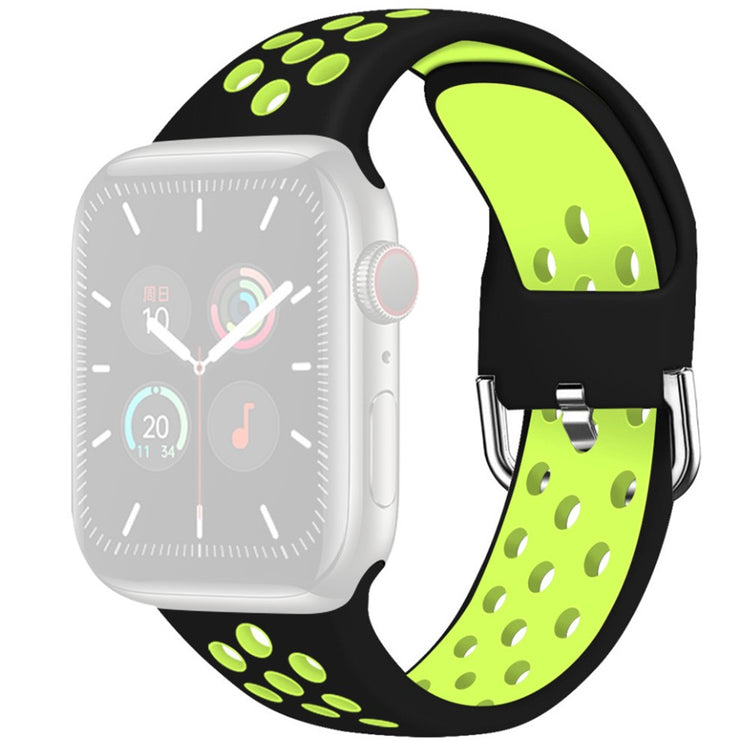 Rigtigt Sejt Silikone Universal Rem passer til Apple Smartwatch - Grøn#serie_11
