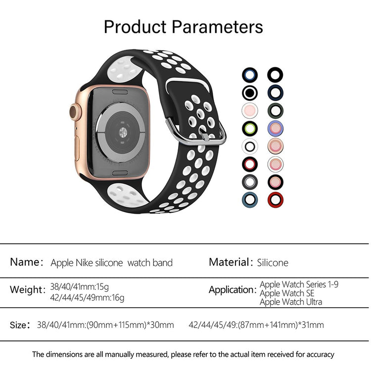Rigtigt Sejt Silikone Universal Rem passer til Apple Smartwatch - Grøn#serie_11