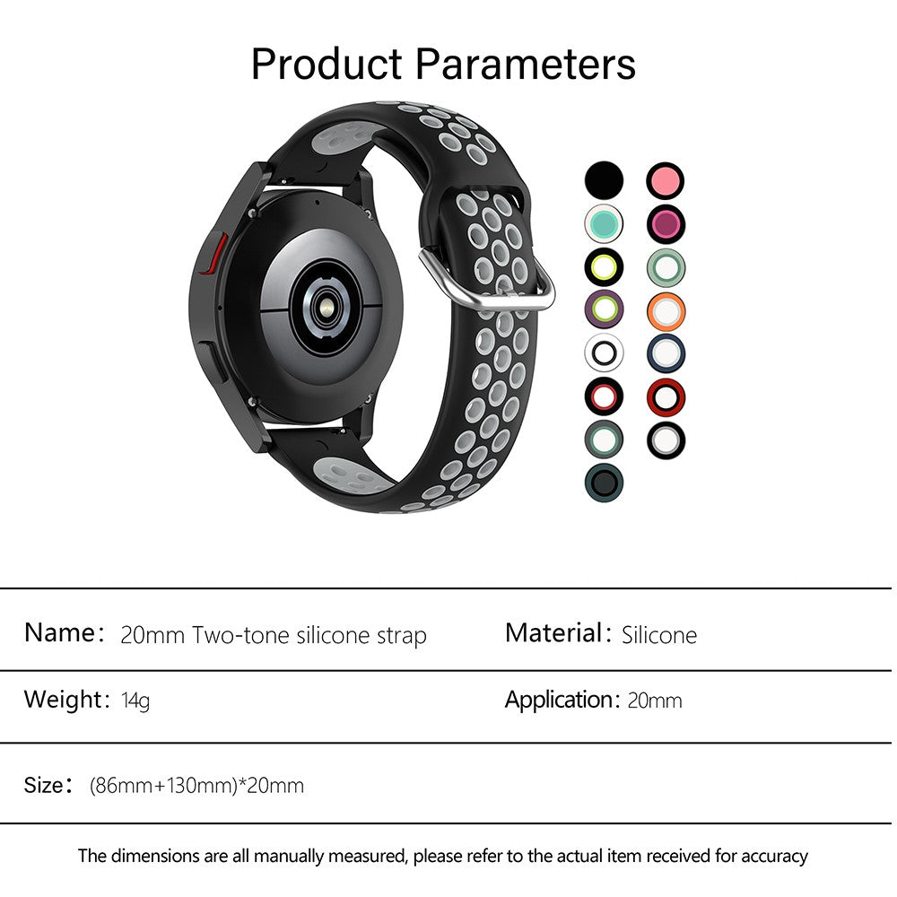 Vildt Rart Silikone Universal Rem passer til Smartwatch - Sort#serie_6