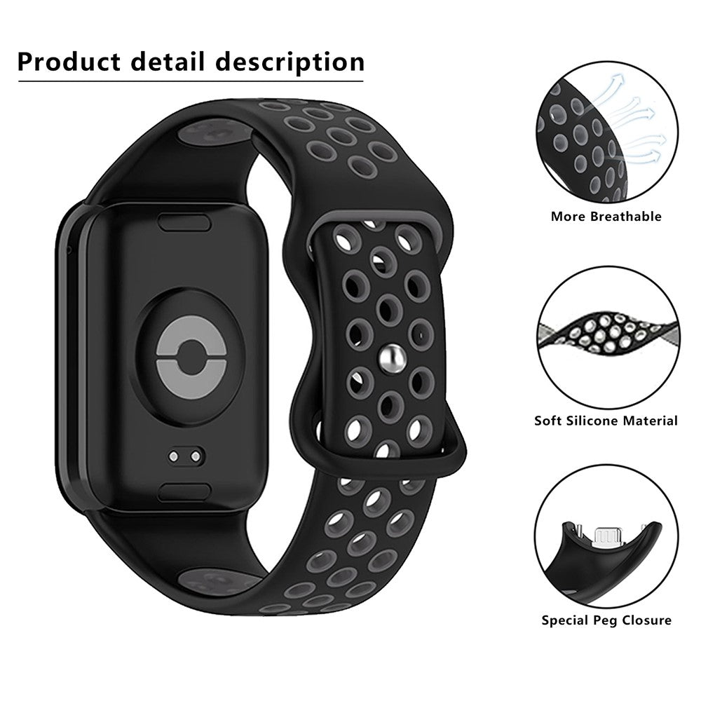 Silikone Universal Rem passer til Xiaomi Smart Band 8 Pro / Xiaomi Redmi Watch 4 - Grøn#serie_7