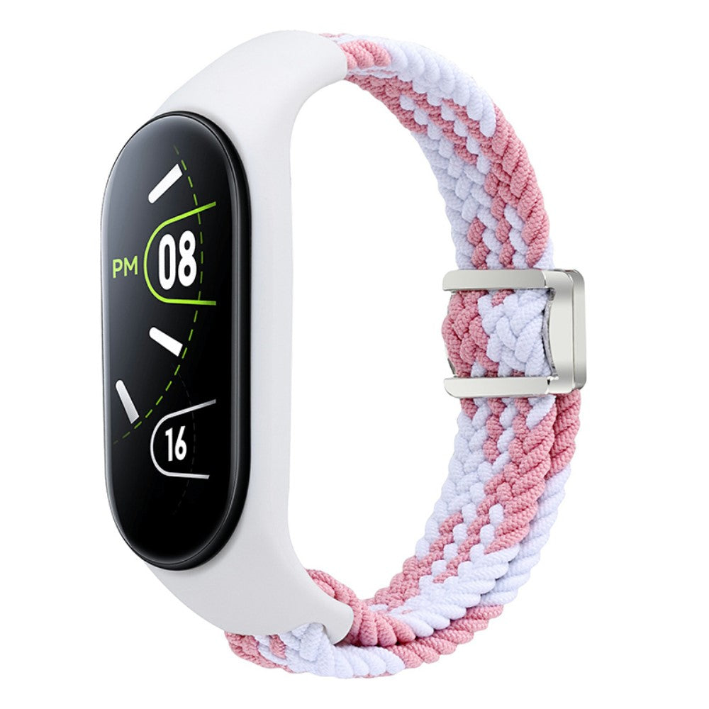 Super Sejt Nylon Universal Rem passer til Xiaomi Smartwatch - Pink#serie_10