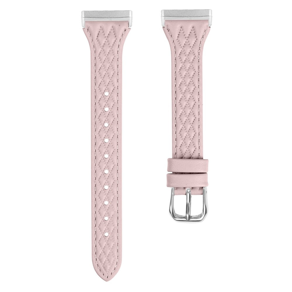 Ægte Læder Universal Rem passer til Fitbit Sense 1 / Fitbit Versa 3 - Pink#serie_1