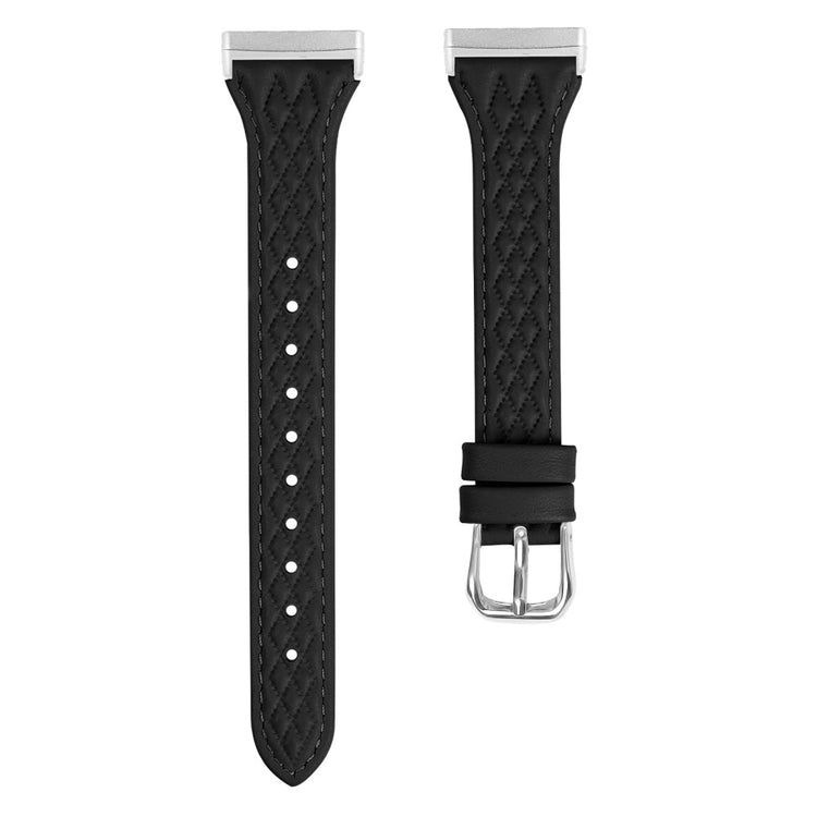 Ægte Læder Universal Rem passer til Fitbit Sense 1 / Fitbit Versa 3 - Sort#serie_2