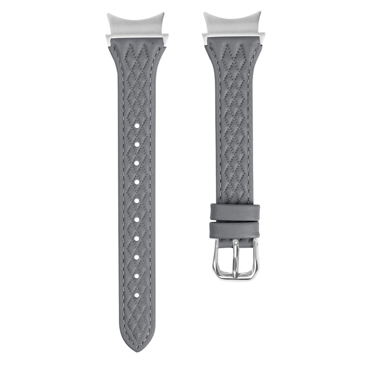 Super Nydelig Ægte Læder Universal Rem passer til Samsung Smartwatch - Sølv#serie_4