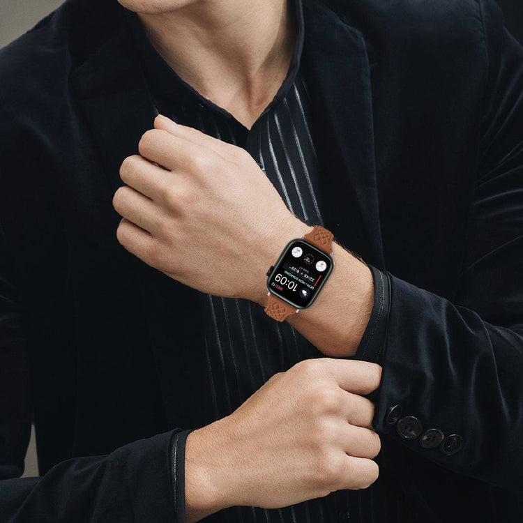 Fremragende Ægte Læder Universal Rem passer til Apple Smartwatch - Brun#serie_5