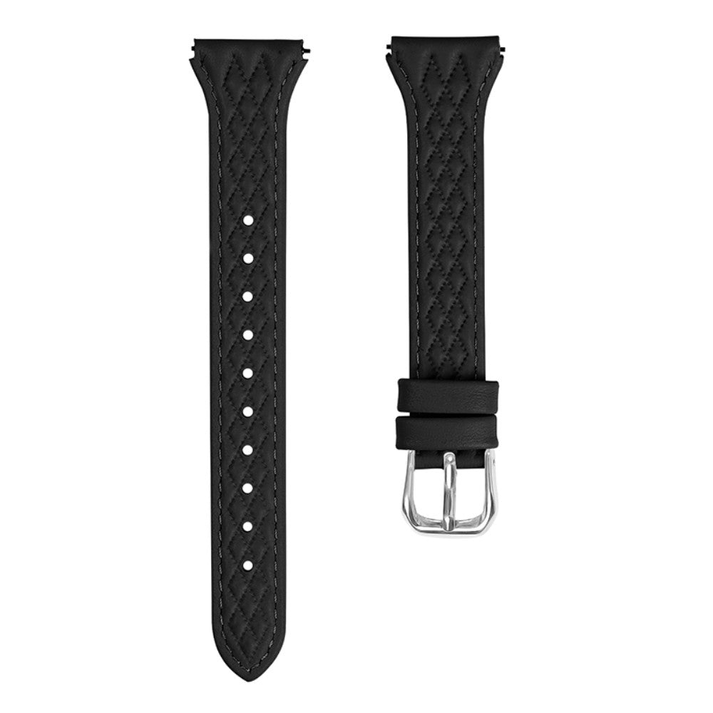 Super Fint Ægte Læder Universal Rem passer til Huawei Smartwatch - Sort#serie_1