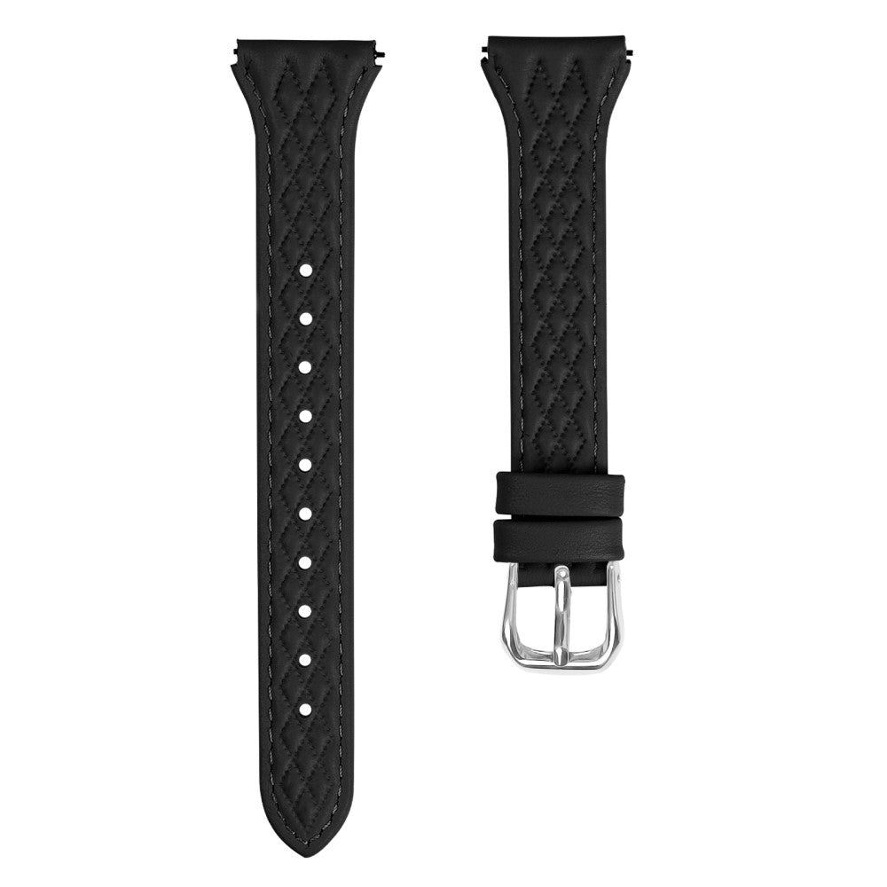 Super Slidstærk Ægte Læder Universal Rem passer til Samsung Smartwatch - Sort#serie_2