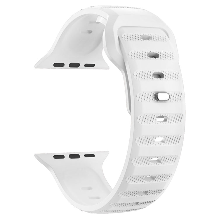Mega Hårdfør Silikone Universal Rem passer til Apple Smartwatch - Hvid#serie_2