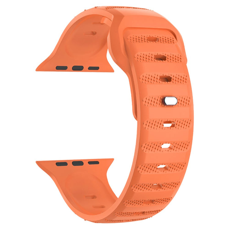 Mega Hårdfør Silikone Universal Rem passer til Apple Smartwatch - Orange#serie_3