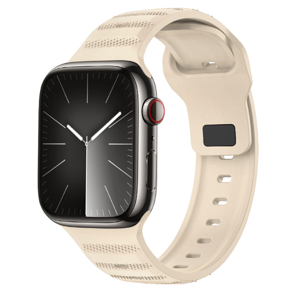 Mega Hårdfør Silikone Universal Rem passer til Apple Smartwatch - Hvid#serie_5