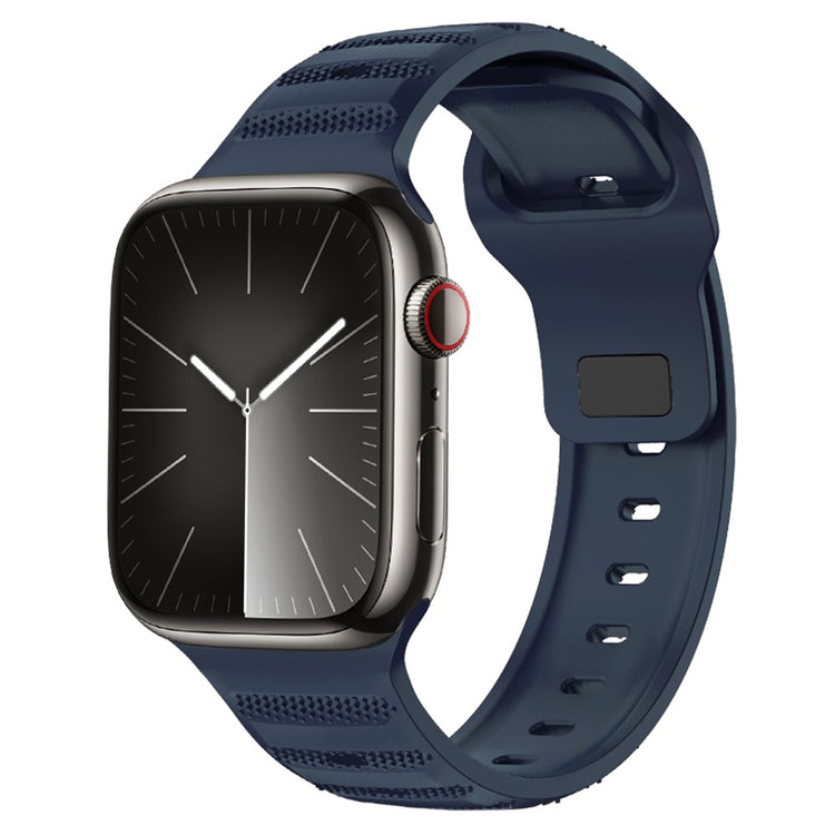 Mega Hårdfør Silikone Universal Rem passer til Apple Smartwatch - Blå#serie_7
