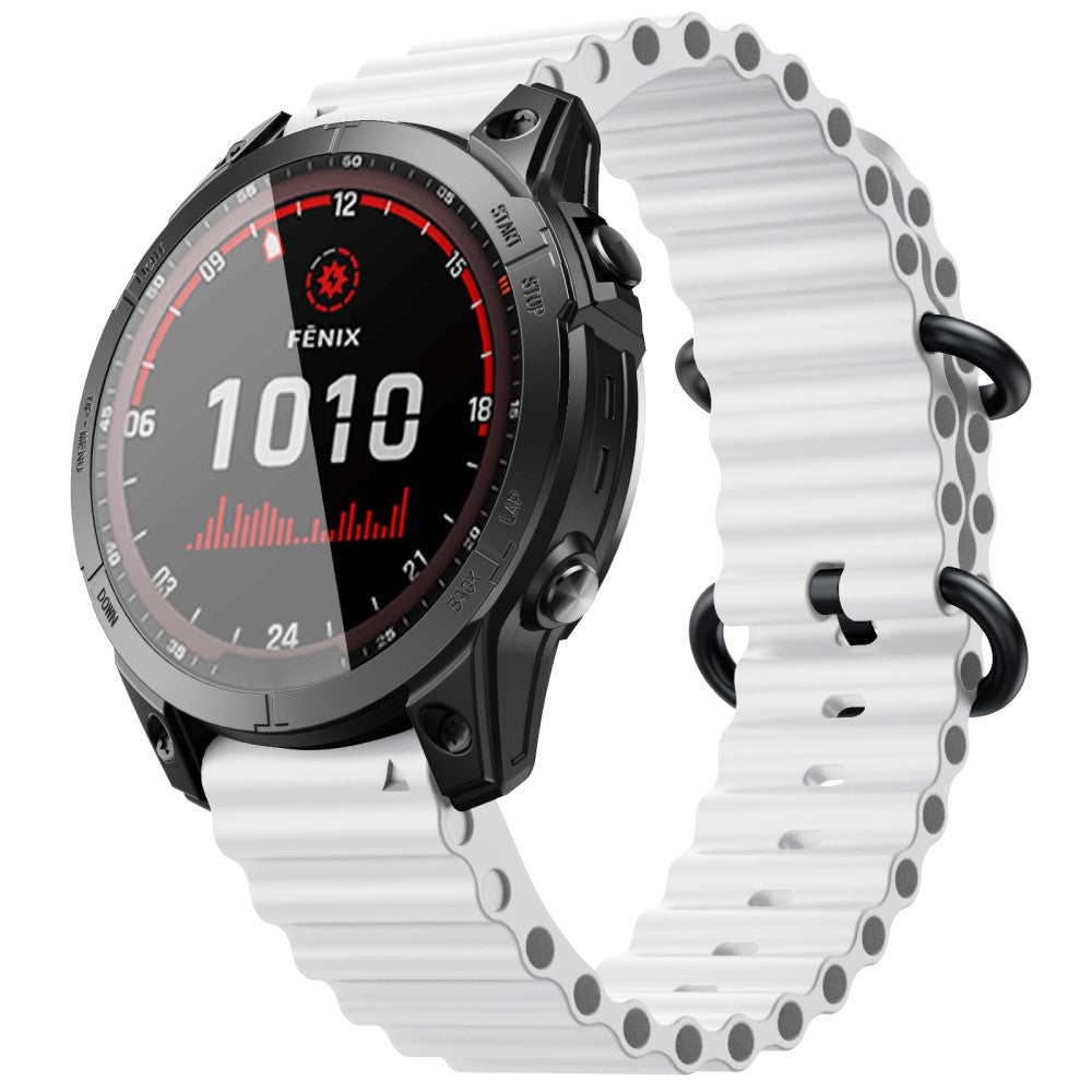 Helt Vildt Kønt Silikone Universal Rem passer til Garmin Smartwatch - Hvid#serie_2