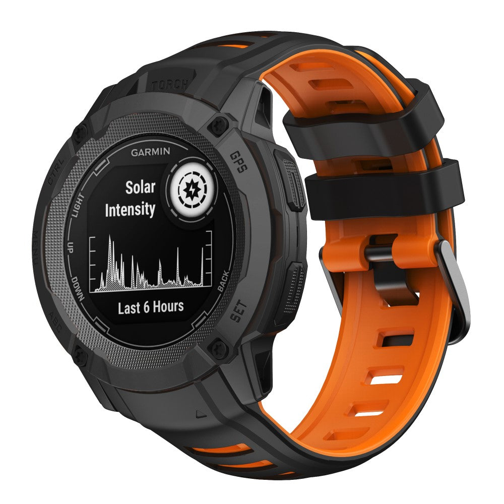 Super Skøn Silikone Rem passer til Garmin Instinct 2X - Orange#serie_3