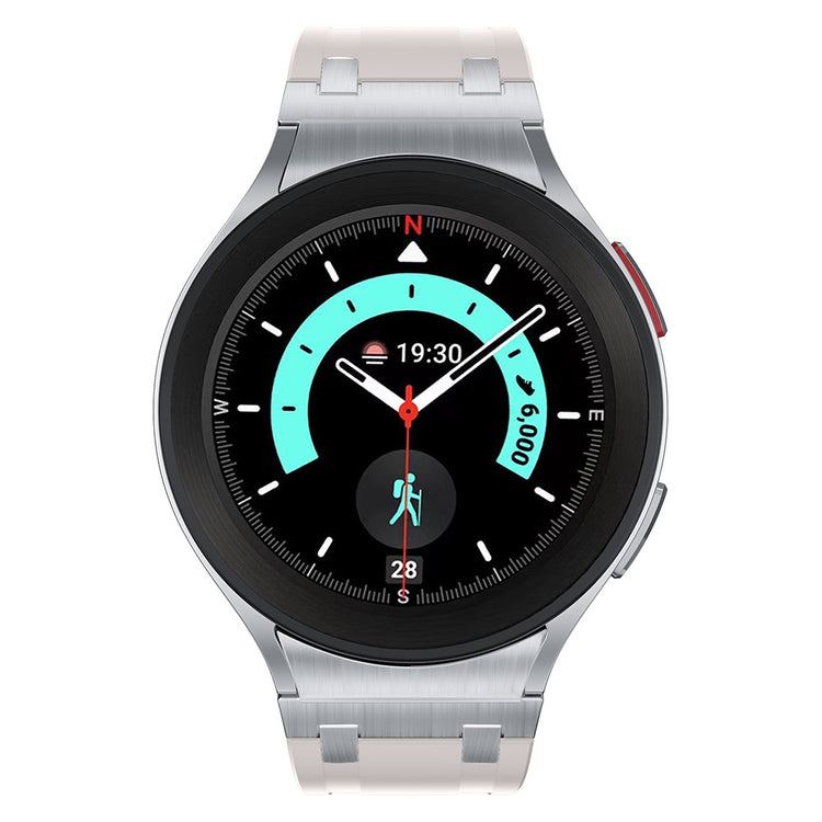Alle Tiders Silikone Universal Rem passer til Samsung Smartwatch - Sølv#serie_12