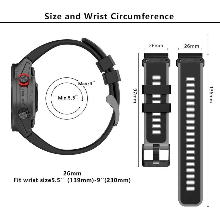 Vildt Rart Silikone Universal Rem passer til Garmin Smartwatch - Orange#serie_1