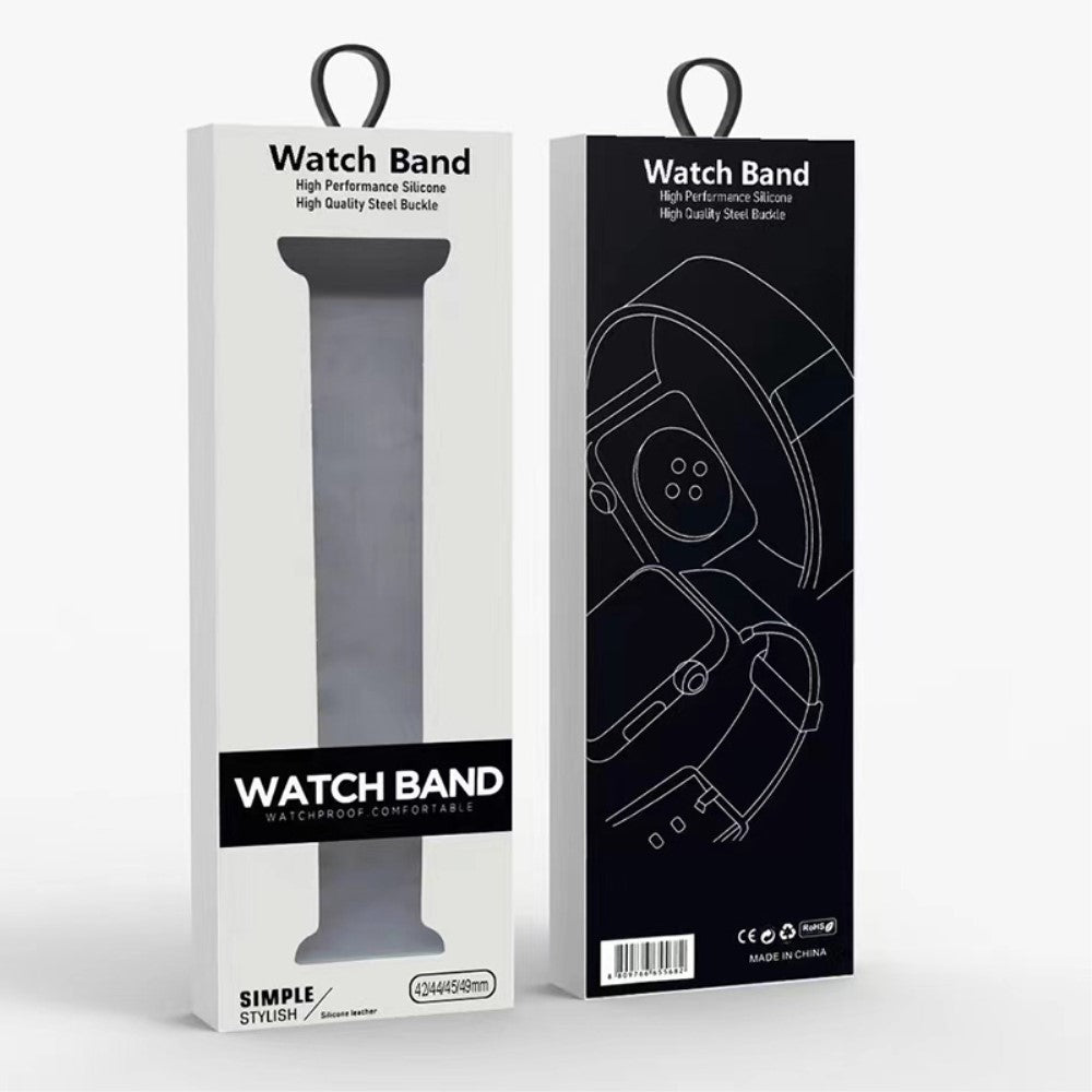Super Cool Silikone Universal Rem passer til Smartwatch - Sølv#serie_9