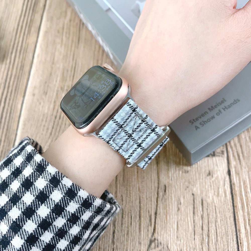 Super Pænt Nylon Universal Rem passer til Apple Smartwatch - Sølv#serie_3