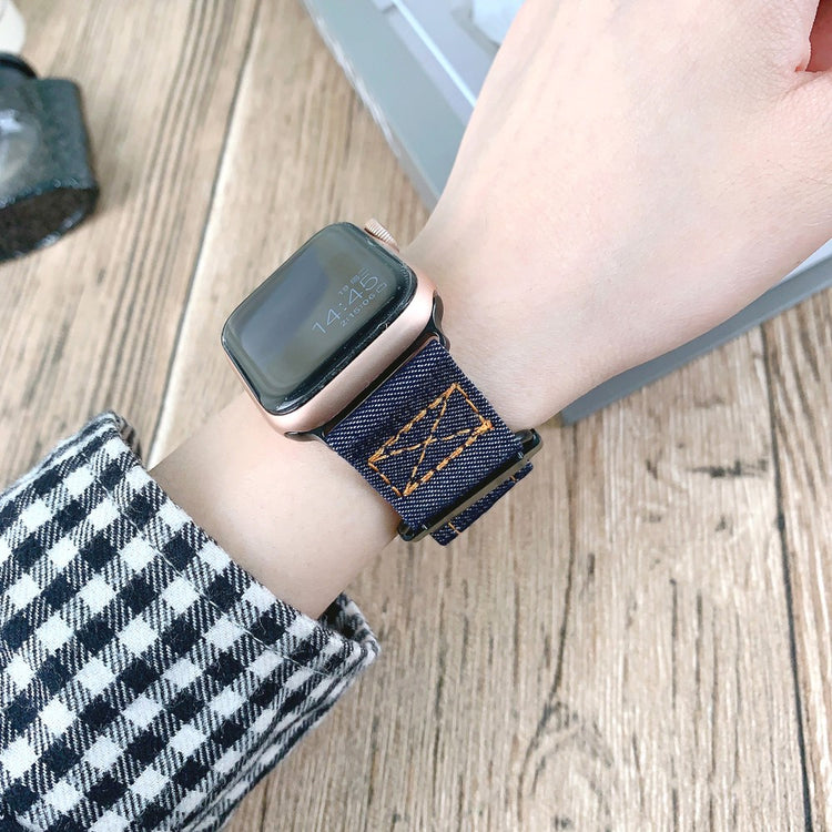 Super Pænt Nylon Universal Rem passer til Apple Smartwatch - Blå#serie_4