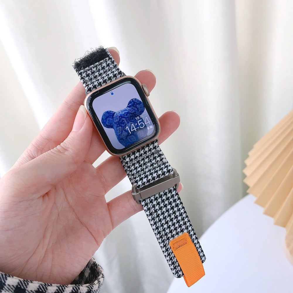 Super Pænt Nylon Universal Rem passer til Apple Smartwatch - Sort#serie_5