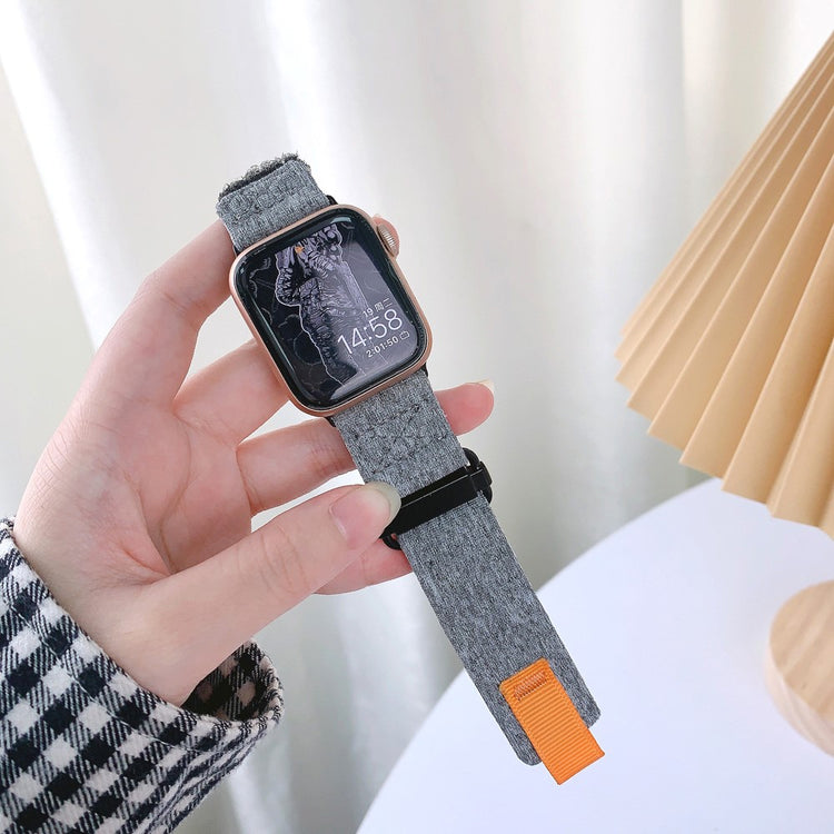Super Pænt Nylon Universal Rem passer til Apple Smartwatch - Sølv#serie_6