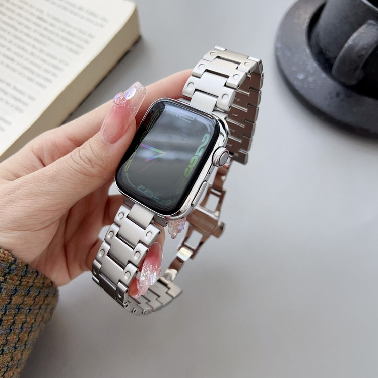 Super Pænt Metal Universal Rem passer til Apple Smartwatch - Hvid#serie_3