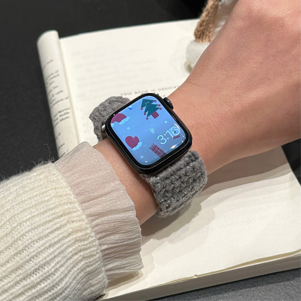 Helt Vildt Kønt Nylon Universal Rem passer til Apple Smartwatch - Sølv#serie_1