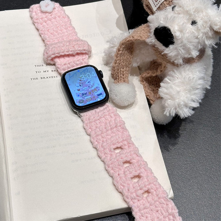 Helt Vildt Kønt Nylon Universal Rem passer til Apple Smartwatch - Pink#serie_2