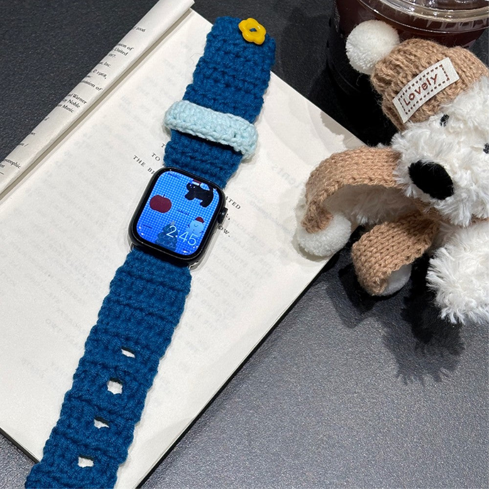 Helt Vildt Kønt Nylon Universal Rem passer til Apple Smartwatch - Blå#serie_4