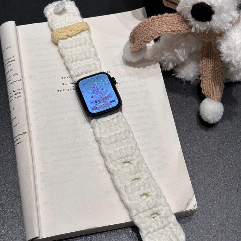 Helt Vildt Kønt Nylon Universal Rem passer til Apple Smartwatch - Brun#serie_6