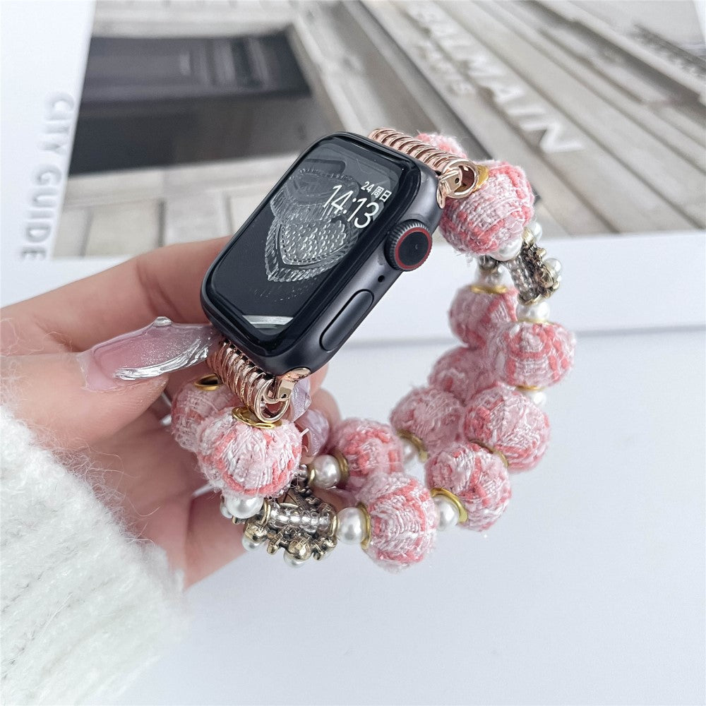 Super Holdbart Metal Og Sten Universal Rem passer til Apple Smartwatch - Pink#serie_2