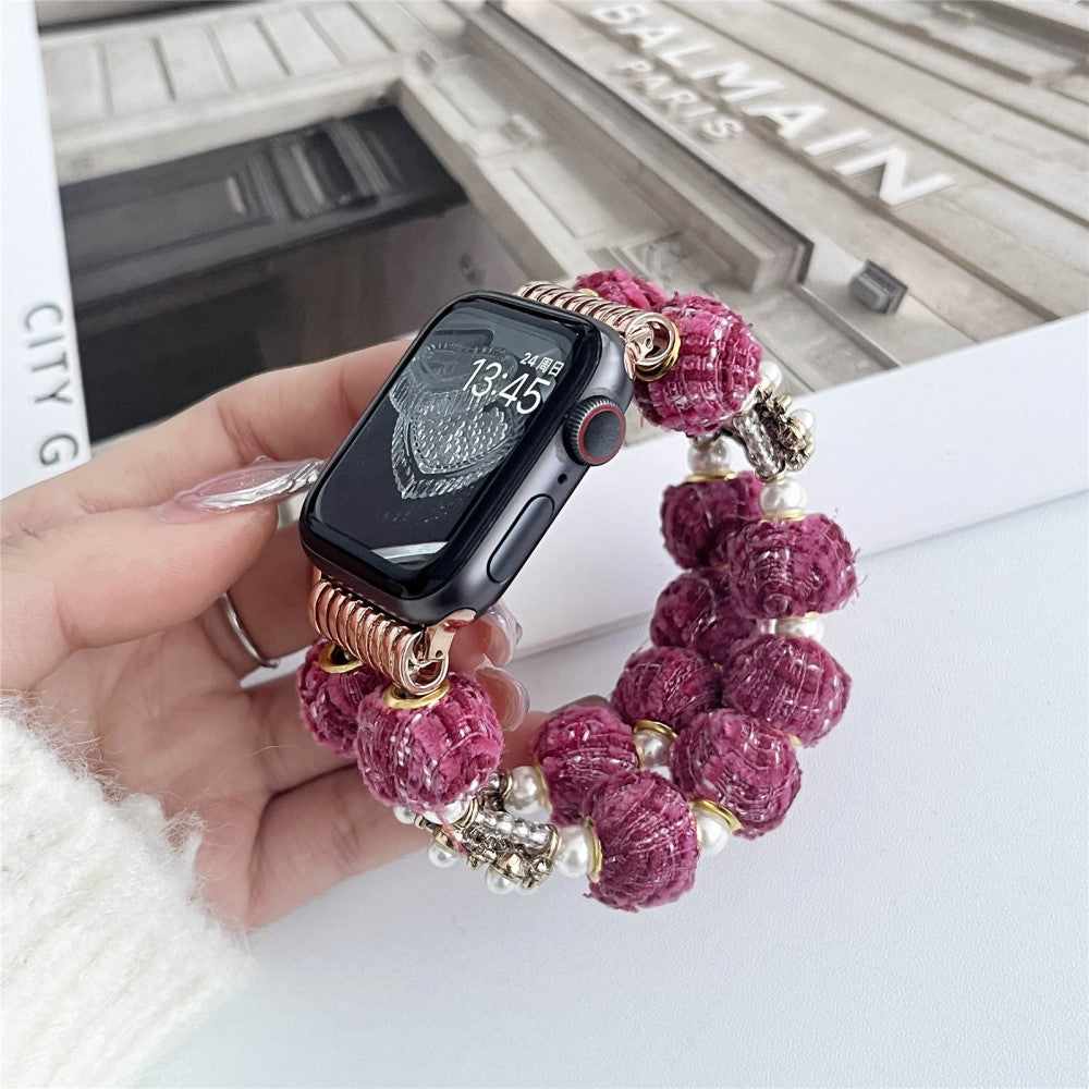 Vildt Smuk Metal Og Sten Universal Rem passer til Apple Smartwatch - Pink#serie_1