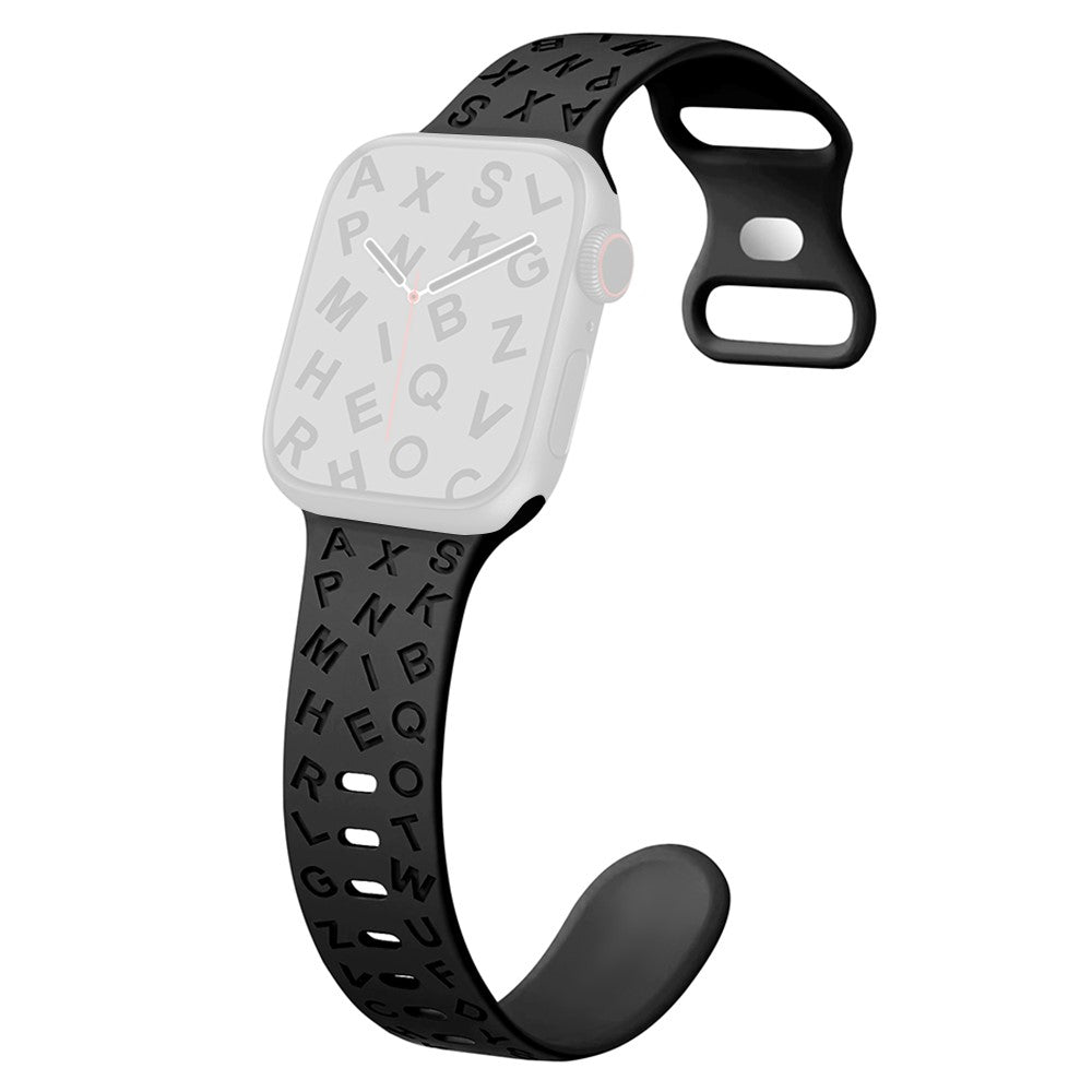 Super Elegant Silikone Universal Rem passer til Apple Smartwatch - Sort#serie_1