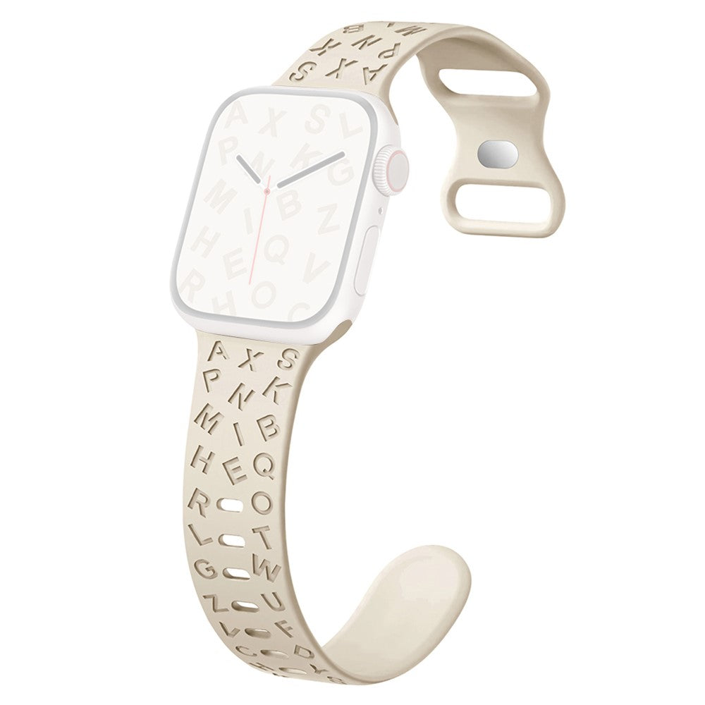 Super Elegant Silikone Universal Rem passer til Apple Smartwatch - Hvid#serie_3