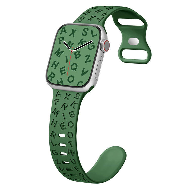 Super Elegant Silikone Universal Rem passer til Apple Smartwatch - Grøn#serie_7