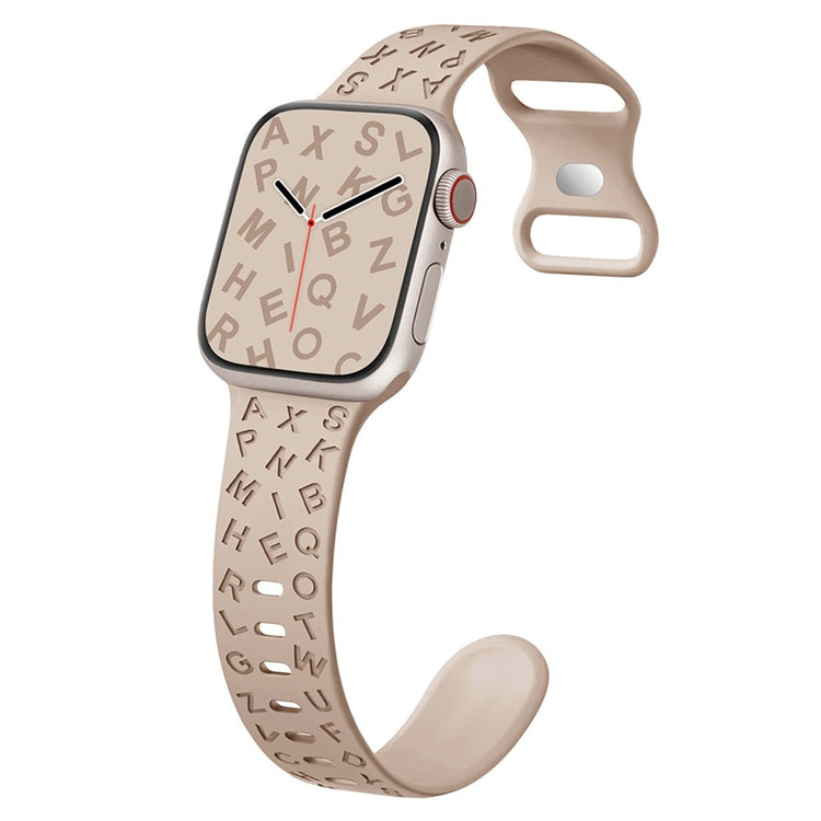 Super Elegant Silikone Universal Rem passer til Apple Smartwatch - Hvid#serie_8