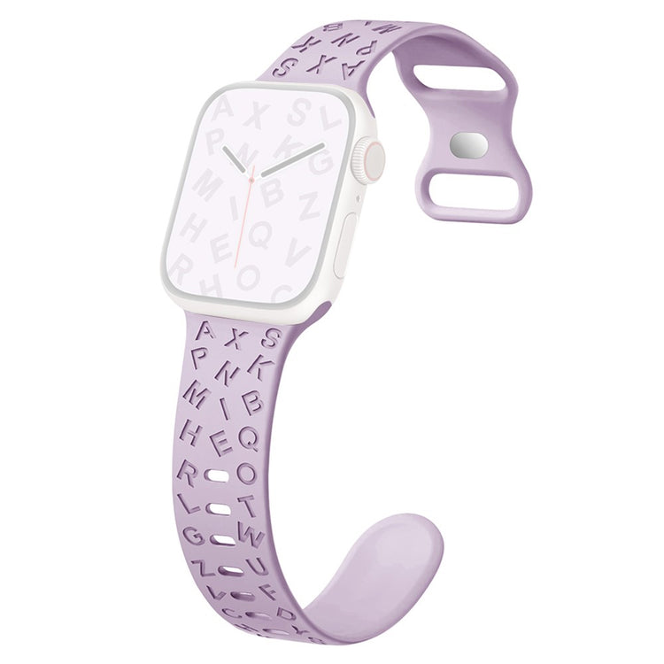 Super Elegant Silikone Universal Rem passer til Apple Smartwatch - Lilla#serie_10