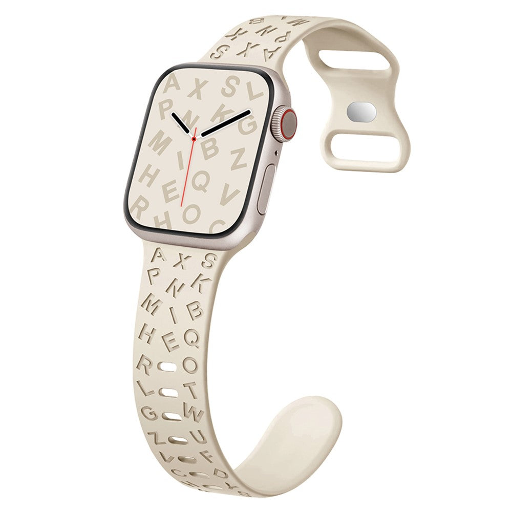 Stilren Silikone Universal Rem passer til Apple Smartwatch - Hvid#serie_3