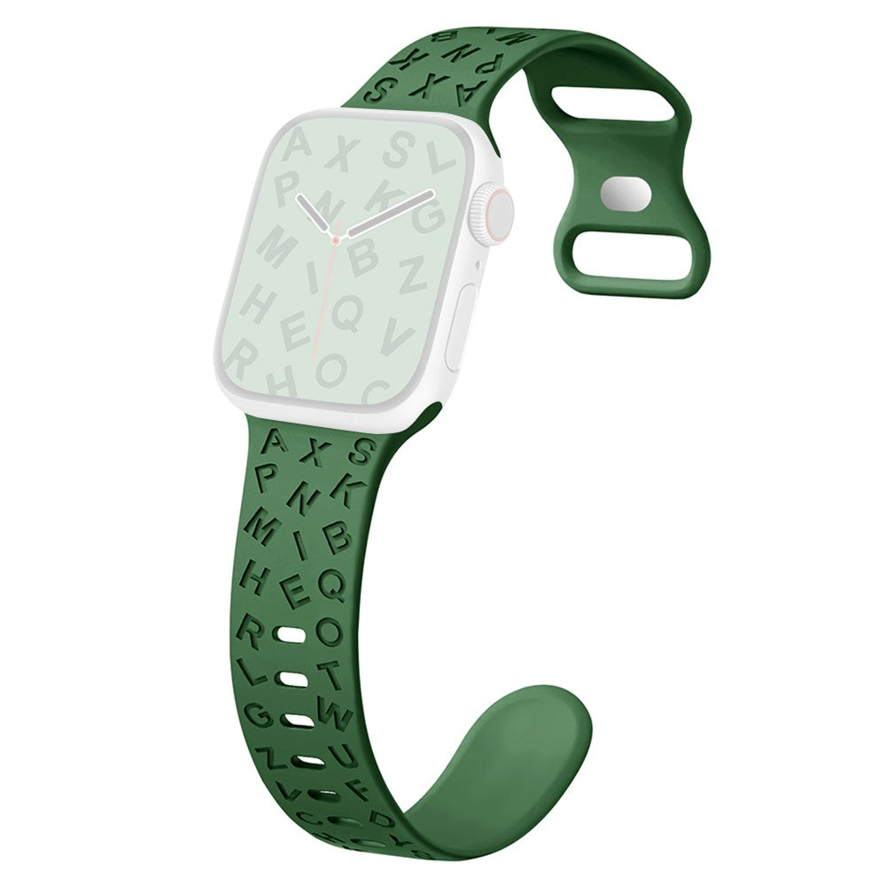 Stilren Silikone Universal Rem passer til Apple Smartwatch - Grøn#serie_7