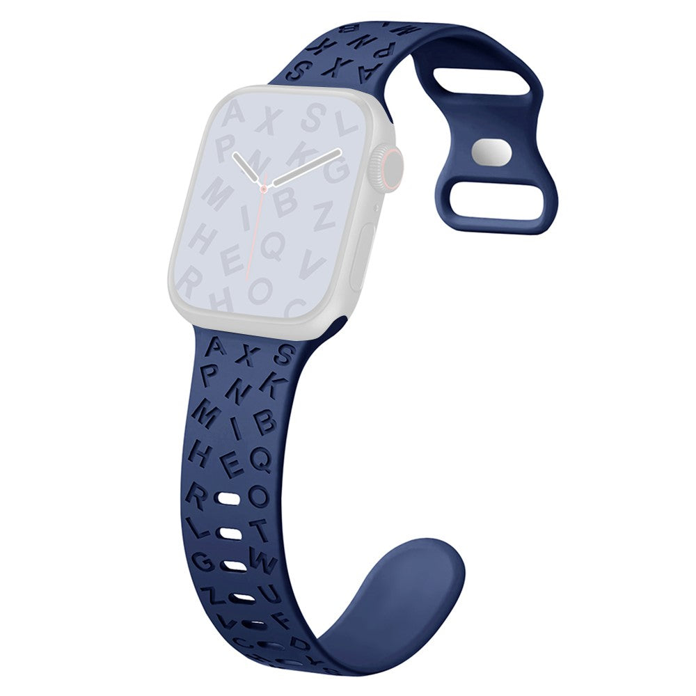 Stilren Silikone Universal Rem passer til Apple Smartwatch - Blå#serie_11