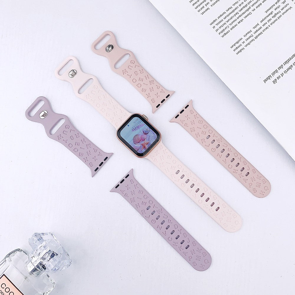 Stilren Silikone Universal Rem passer til Apple Smartwatch - Hvid#serie_12