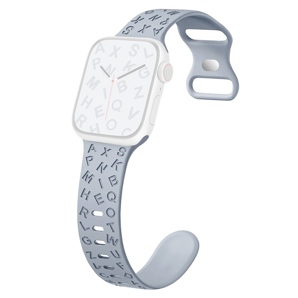 Stilren Silikone Universal Rem passer til Apple Smartwatch - Sølv#serie_14